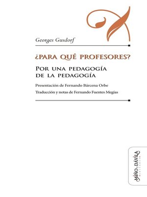 cover image of ¿Para qué profesores?